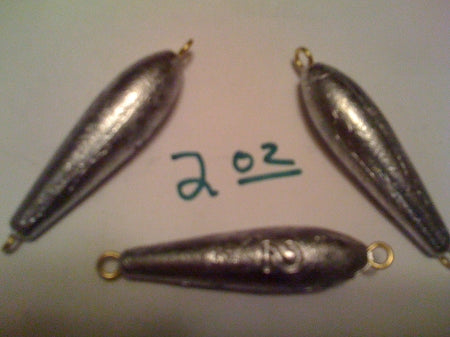 100 Pack Inline Trolling Sinkers 2oz